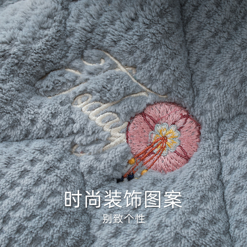 芬腾可安睡衣女冬珊瑚绒三层夹棉加绒加厚棉袄冬天保暖家居服套装 - 图2