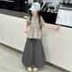 Girls shirt wide-leg pants suit