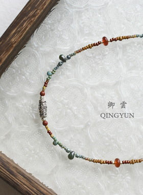 925纯银混合材质圆珠女原创设计