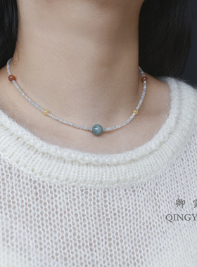 天然石转运珠轻奢小众设计感项链