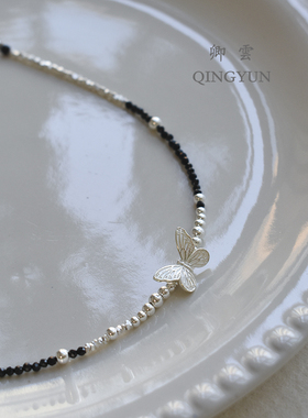 纯银天然石纯银女原创设计