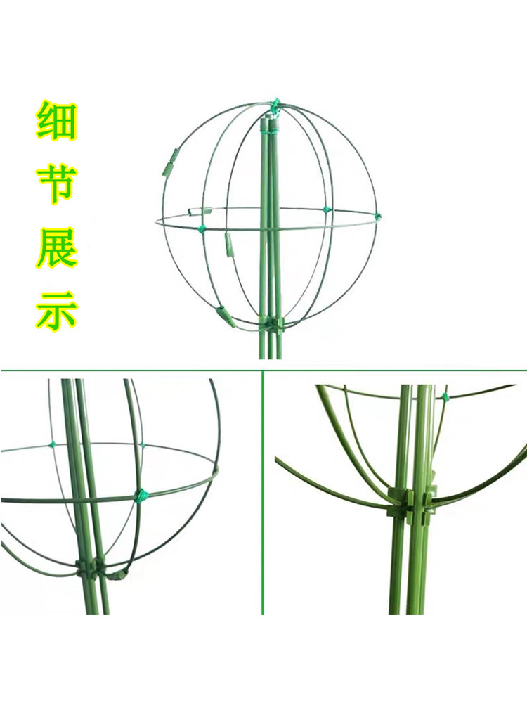 包邮爬藤架球形花架太阳花茉莉铁线莲蓝雪花棒棒糖造型支撑攀爬架-图0