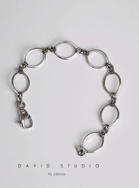 david全手工纯银做旧手链