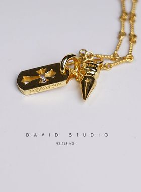 david定制全手工22k真钻子弹黄金