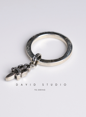 纯银吊坠宝剑情侣对戒INS