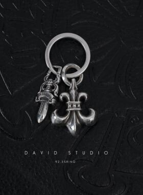 davidstudio925纯银朋克钥匙扣
