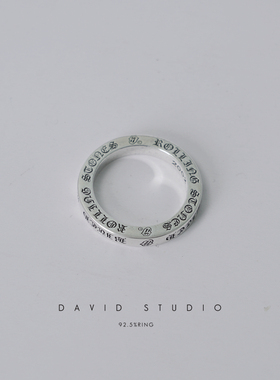 纯银吐舌头做情侣戒指滚石小号