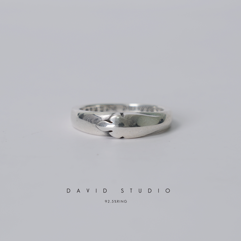 David studio925纯银大宝剑十字架gd权志龙网红同款情侣款戒指 - 图1