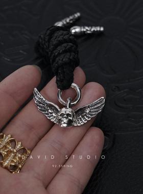 davidstudio925纯银真皮项链坠