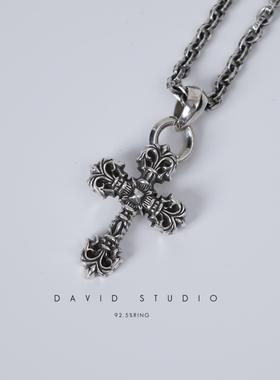 davidstudio925纯银双环项链