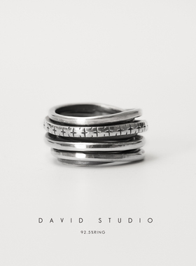 davidstudio925纯银弹簧戒指