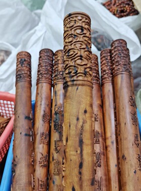 道家用品雷击枣木如意金箍棒圆棍定海神珍大圣归来孙悟空木雕摆件