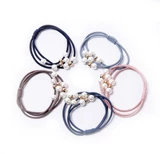 Черная свежая милая резинка для волос из жемчуга для взрослых, аксессуар для волос, простой и элегантный дизайн