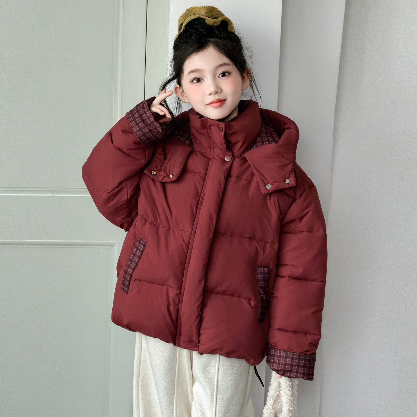 女童棉服冬装2025新款童装红色拜年服加厚外套儿童冬季本命年棉袄,淘宝优惠券,粉丝福利购,淘宝优惠卷