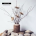 Beihua Xishe Original Handmade Bark Vase Hoa khô Hoa bó hoa Gói trang trí phòng trà lớn Trung Quốc hiện đại - Trang trí nội thất trang tri noi that Trang trí nội thất