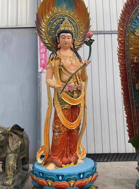 西方三圣玻璃钢祝福中式