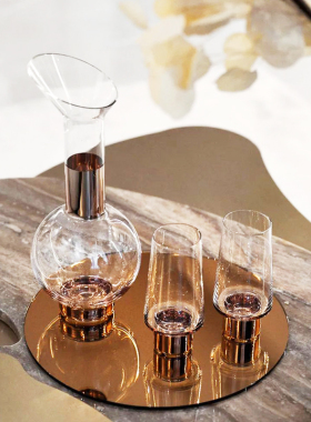现代轻奢酒具冰桶醒酒器吧台套装摆件样板间厨房桌面酒柜软装饰品