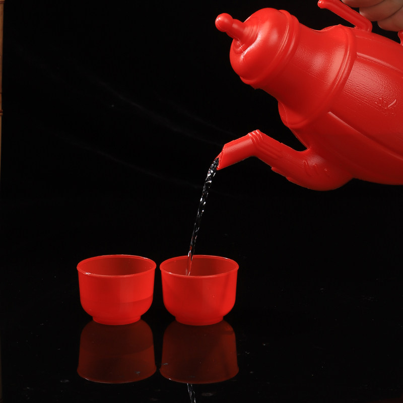 信逸佛堂家用红色小酒壶供盘供杯酒杯子塑料供盘红盘果碟佛盘供碟,淘宝优惠券,粉丝福利购,淘宝优惠卷
