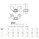 304 stainless steel butterfly/ingot/sheep horn nut