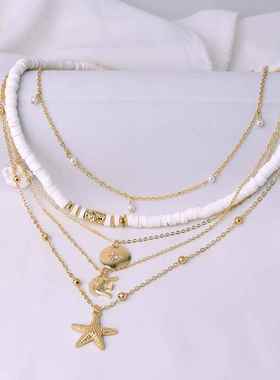 Boho Multi-Element Flowers Beaded Choker For Women Fashion G