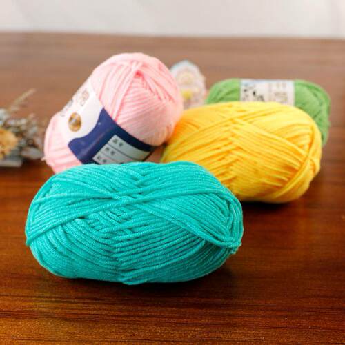 Milk Cotton Yarn Comfortable Wool Blended Thread Apparel Sew - 图2