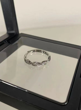 爱无止境戒指情侣款一对戒闺蜜ins小众设计可调节气质高级感素圈