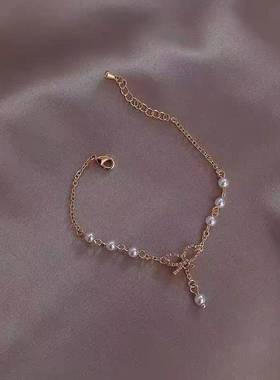 小众锆石花瓣学生韩版ins手链