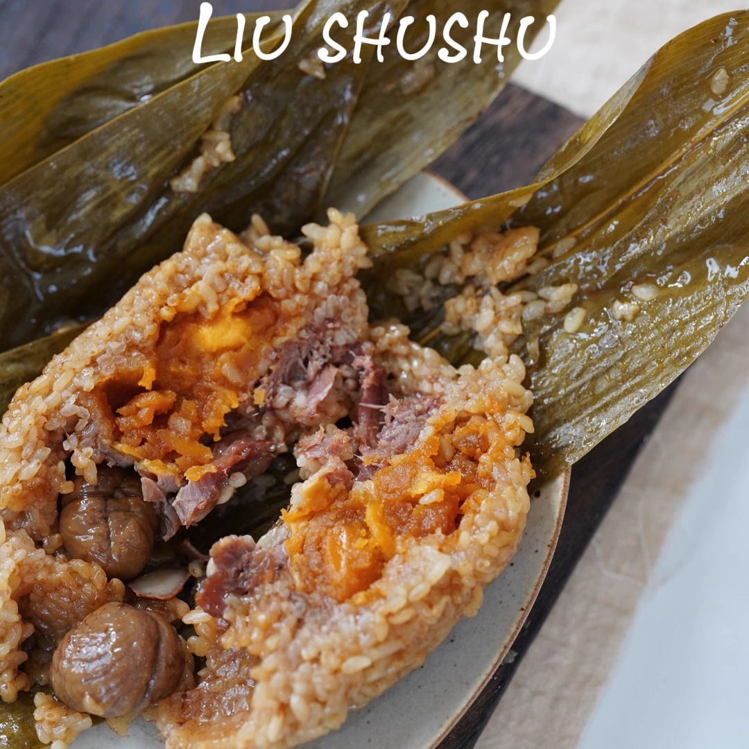 「刘叔叔」手工现包蛋黄板栗鲜肉五花肉粽子端午嘉兴口味4枚包邮 - 图0