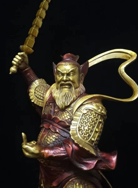 黄铜王灵官神像站像护法真君火神家用摆件都天大灵官王天君o