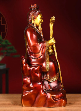 黄铜药王孙思邈铜像摆件 名医圣孙思邈铜神像 药店神像o