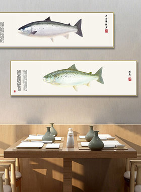 日式装饰画海鲜餐厅日本料店鱼类
