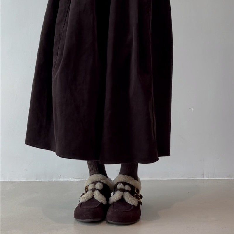 2025秋冬新款复古圆头加绒保暖舒适毛毛懒人百搭厚底增高勃肯鞋女,淘宝优惠券,粉丝福利购,淘宝优惠卷