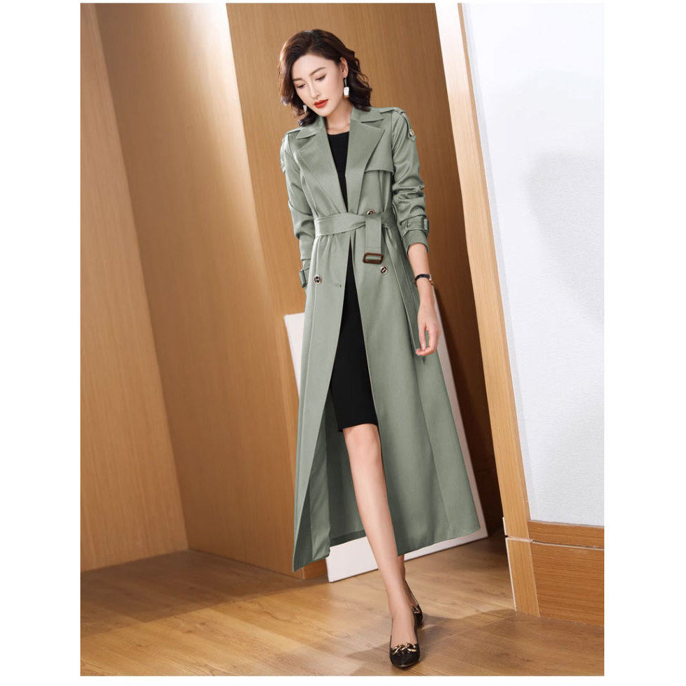 气质风衣女中长款2025年春秋新款收腰显瘦遮肉时尚高端过膝长外套,淘宝优惠券,粉丝福利购,淘宝优惠卷