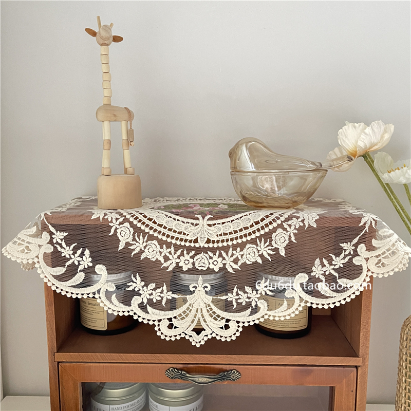 ins法式镂空蕾丝桌布复古摆拍背景布餐垫少女心床头柜垫装饰盖布,淘宝优惠券,粉丝福利购,淘宝优惠卷