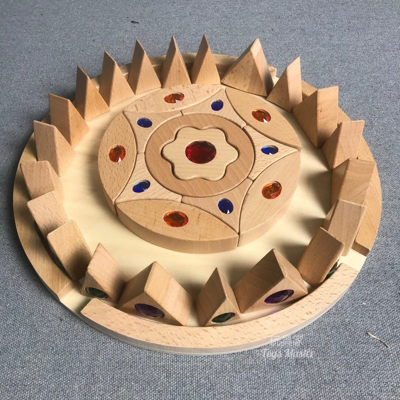 彩虹积木实木制宝曼陀罗太阳花宝石闪钻儿童拼图搭建艺术美育玩具,淘宝优惠券,粉丝福利购,淘宝优惠卷