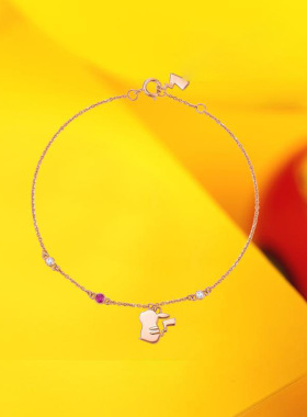 宝可梦联名皮卡丘手链女情侣编织绳闺蜜十万伏特小众