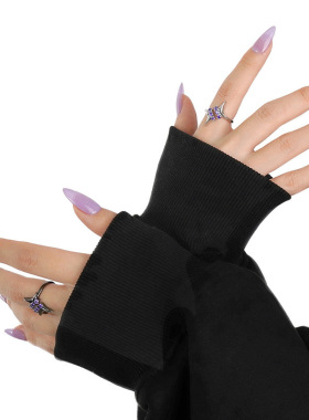 紫色锆石芒星戒指轻奢小众设计感感金属指环甜酷女学生