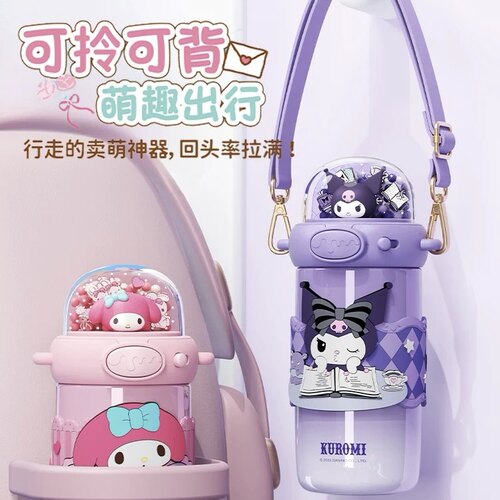 hellokitty儿童保温杯女新款2025高颜值大容量吸管水杯子上学专用 - 图3
