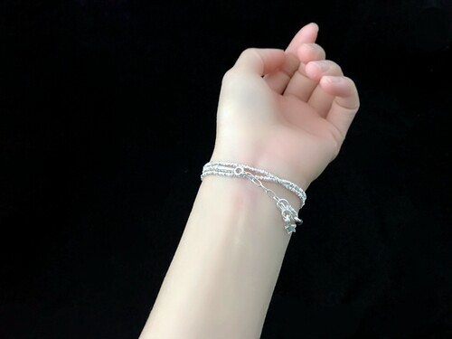 妖家  碎银子手链项链 手工银 纯银不规则迷你手链 项链  YS005 - 图2