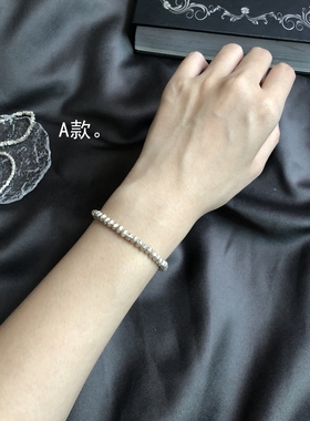 妖家 手工银 纯银手链 车轮珠 不规则 切面珠手链 YS129