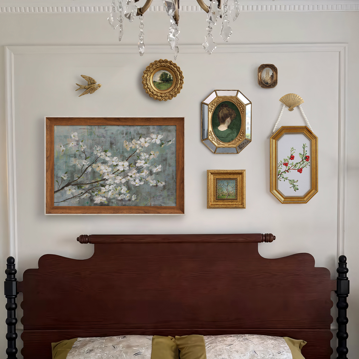 斯柏达法式复古客厅装饰画沙发背景墙挂画轻奢高级感卧室床头壁画 - 图2