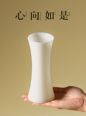 新中式陶瓷璞玉佛堂供佛插花瓶观音瓶佛具用品民俗工艺茶室摆件