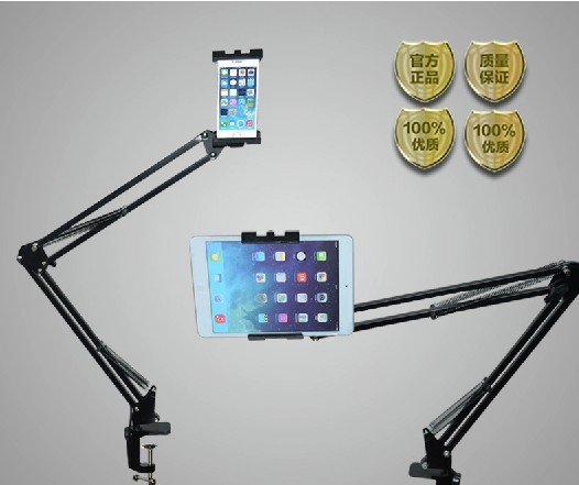 ipad支架手機支架蘋果平板電腦通用懸臂懶人床頭床上桌面萬向支架