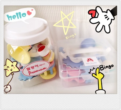 Погремушка, детская игрушка, прорезыватель для новорожденных, комплект, подарочная коробка, Южная Корея, кукурузные зерна, 7 шт