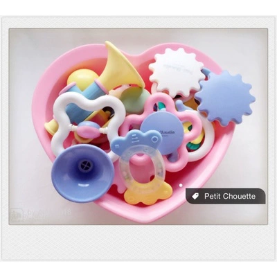 Погремушка, детская игрушка, прорезыватель для новорожденных, комплект, подарочная коробка, Южная Корея, кукурузные зерна, 7 шт