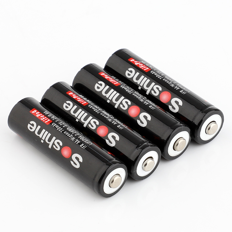 5号14500AA磷酸铁锂充电电池700mAh3.2v充电器套装指纹锁电动牙刷 - 图0