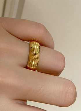 【无钻胜有钻】超质感重工爆闪亮晶晶刻面灯球戒指CNC厚镀金色银