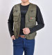 Loose spring and autumn multi-pocket men's vest