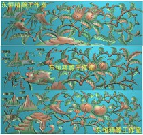 Fine Sculpture embossed Lower plate Flower Bird Window Ancestral Hall Hollowed-out Hibiscus Moon Season Peony Ecstasy Clip Flowers Bird J3UTX