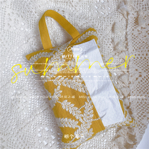 INS Japanese Department Nordic Wind minimalist Versatile Suspenseable all Kawasawa Ming Embroidery Style Wheat Ear Tissue Bag Cramming Paper Bag